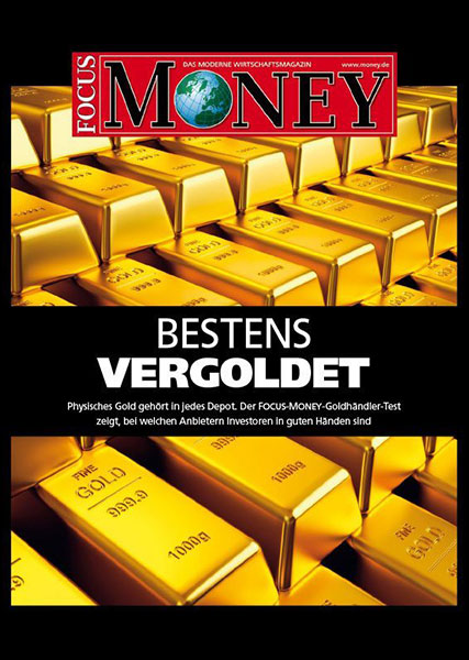 Auvesta galardonada como principal agente de oro - La prueba agente de oro de Focus Money -  demuestra con qué proveedores el comprador está en buenas manos