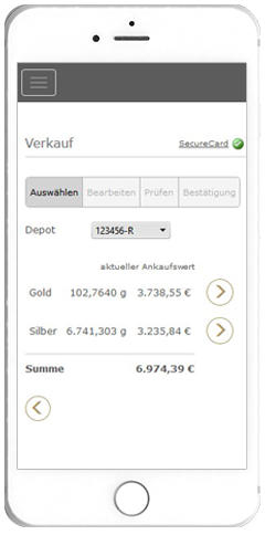 Verkauf - Venda oro Online en todo el mundo con una exactitud que llega hasta el céntimo de euro.